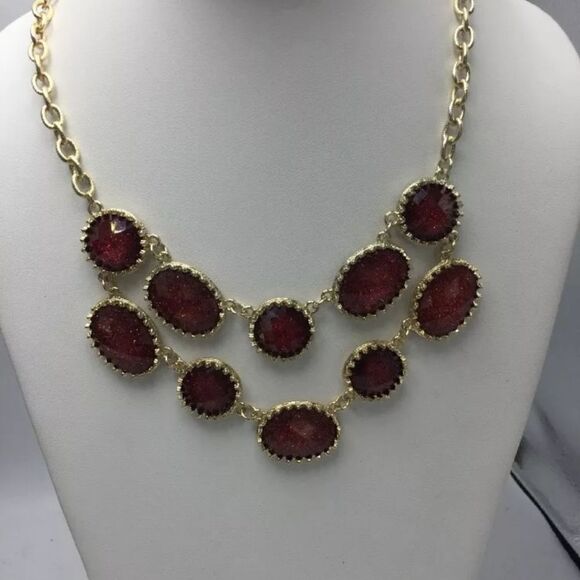 ANN TAYLOR FACTORY SPARKLE GEM LAYER NECKLACE 18"+3" NWT - Picture 7 of 11